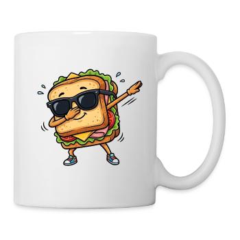 Dabbing Sandwich - Tasse - Weiß - Rechts