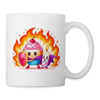 Feuerkuchenhelden Duo - Tasse - Weiß - Rechts