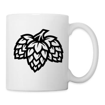 Hopfen Gerste Malz Brauerei - Tasse - Weiß - Rechts