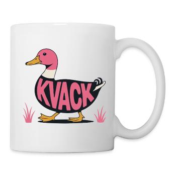 Ente Kvack Wasservogel Lustig Spruch Erpel - Tasse - Weiß - Rechts