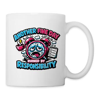 Noch Ein Tag Von Verantwortung Geplagt - Tasse - Weiß - Rechts