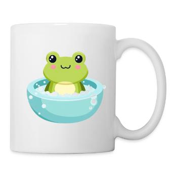 Frog in a bubble bath - Mug - white - Right