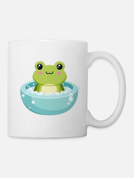 Frosch im Schaumbad - Tasse - Weiß