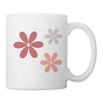 Motif de fleurs pastel - Mug blanc - blanc - Droite
