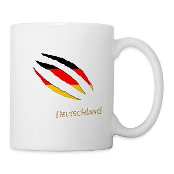 Kratzerflagge Deutschland Deutschland_Risse_Flagge - Tasse - Weiß - Rechts