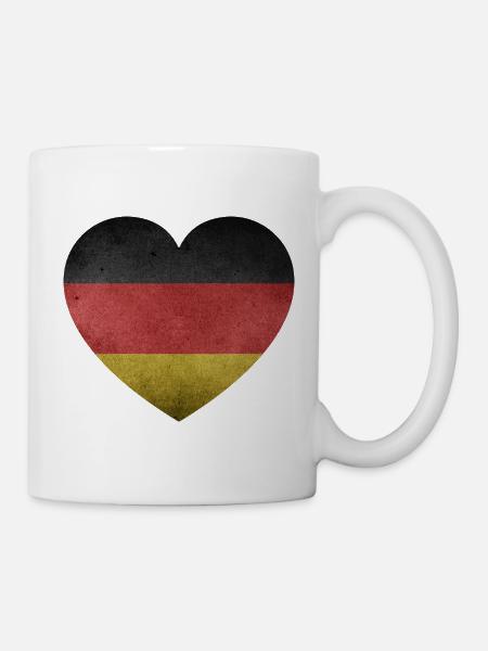Herz Germany - Tasse - Weiß