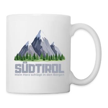 Südtirol – Mein Herz schlägt in den Bergen - Tasse - Weiß - Rechts