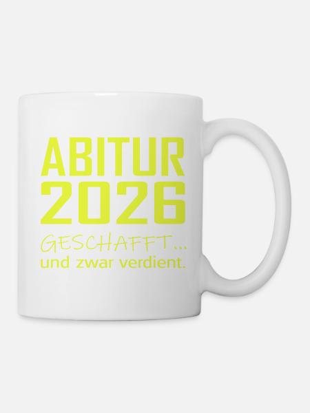 Abitur 2026 Geschafft - Tasse - Weiß