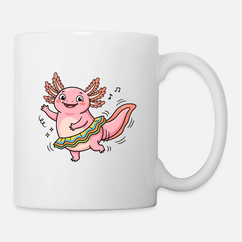 Dancing Queen Axolotl - Tasse - Weiß