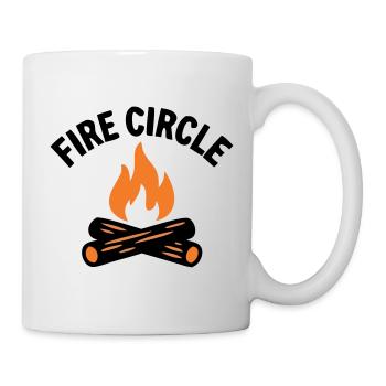 Lagerfeuer Feuerstelle Camping Pfadfinder - Tasse - Weiß - Rechts