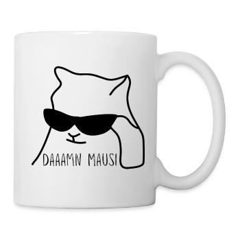 damn Mausi - Tasse - Weiß - Rechts