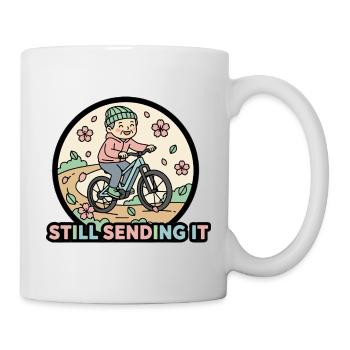 Still Sending It EMTB Senior Cyclist - Mug - white - Right