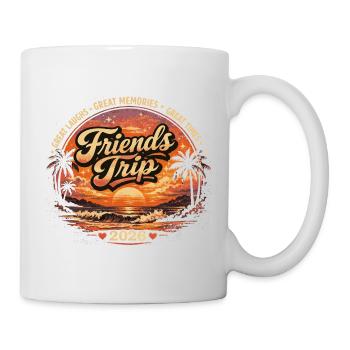 Voyage d’amis 2026 Groupes de vacances rétro à la plage Spru - Mug blanc - blanc - Droite