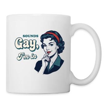 Mois de la fierté LGBTQ - Ça sonne gay que je participe - Mug blanc - blanc - Droite