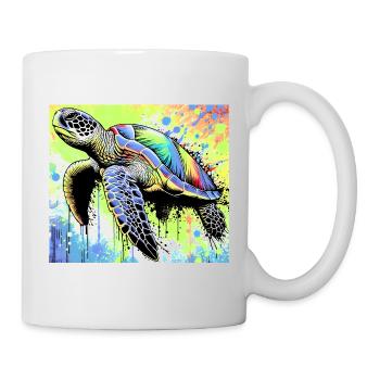 tortue - Mug blanc - blanc - Droite