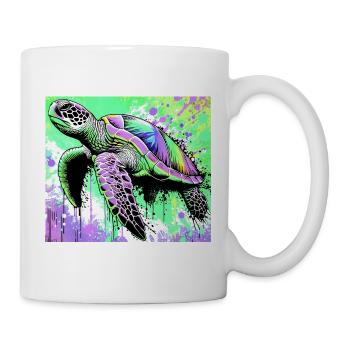 tortue - Mug blanc - blanc - Droite