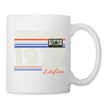 1977 Cadeau d’anniversaire rétro vintage Born - Mug blanc - blanc - Droite