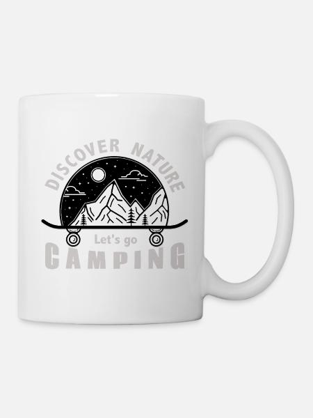 Auf zum Camping! - Tasse - Weiß