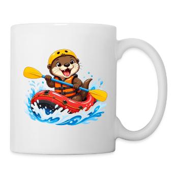 Kleiner Otter Kayak Abenteuer - Tasse - Weiß - Rechts