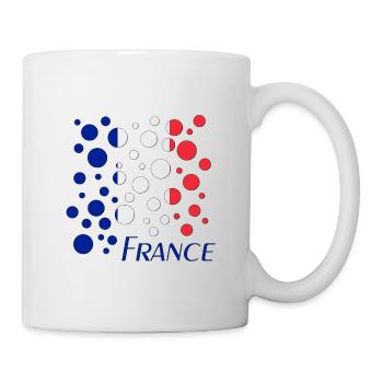 Motif français de points circulaires - Mug blanc - blanc - Droite