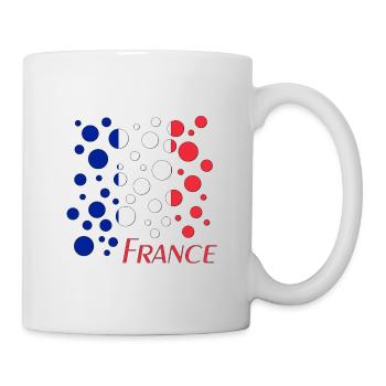 France Punktmuster Flagge - Tasse - Weiß - Rechts