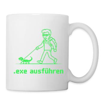Exe ausführen Informatic Programming Geschenk - Tasse - Weiß - Rechts