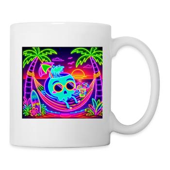 Neon-Schädel-Hängematte Sommersonne - Tasse - Weiß - Rechts