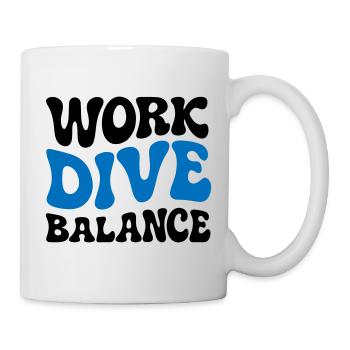 Cadeau de plongée sous-marine pour l’équilibre de plongée au travail - Mug blanc - blanc - Droite