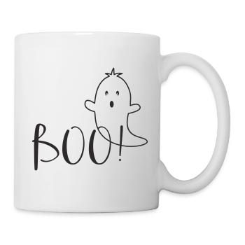 Boo – Lustiges Geist Halloween Design - Tasse - Weiß - Rechts
