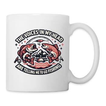 Voices in the head: Go fishing - Mug - white - Right