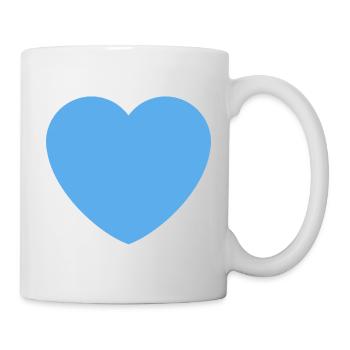 Blue Heart Motif - Mug - white - Right