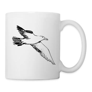 Flying Seagull – Illustration - Mug - white - Right