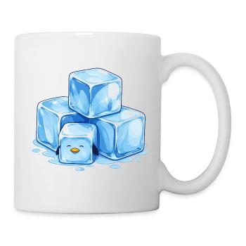 Eis Pinguin Würfel Illustration - Mug - white - Right