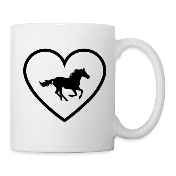 Les chevaux aiment - Mug blanc - blanc - Droite