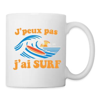 J’ai Surf Vague Soleil - Mug blanc - blanc - Droite