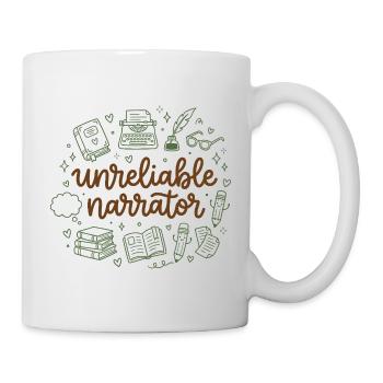 Narrateur peu fiable, Amoureux de livres, écrivain - Mug blanc - blanc - Droite