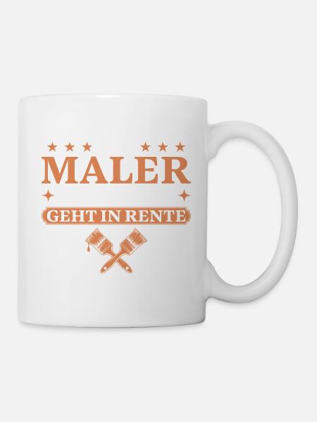 Maler im Ruhestand Handwerker Abschiedsgeschenk - Tasse - Weiß