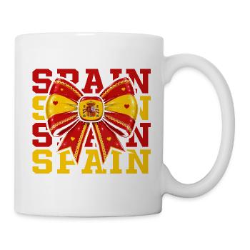 Spain Flag Bow | Coquettish Spanish Style - Mug - white - Right