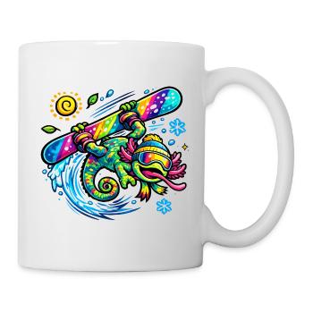 Rainbow Chama Surfboard - Mug - white - Right
