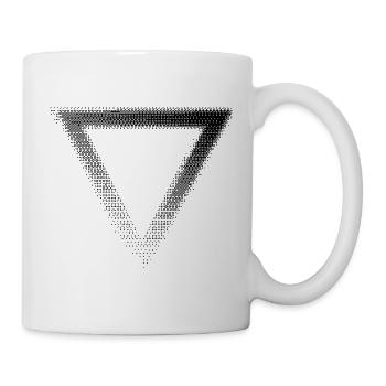 triangle halftone shape design - Mug - white - Right
