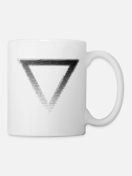 Dreiecks-Halbtonform-Design - Tasse - Weiß