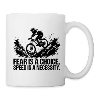 Fear est un tee de VTT de premier choix - Mug blanc - blanc - Droite