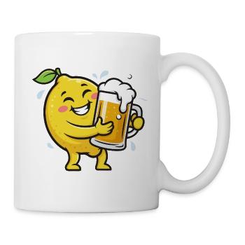 Radler Bière Citron Personnage Citron Drôle - Mug blanc - blanc - Droite