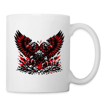 Albanie chemise drapeau aigle vacances balkanique cadeau - Mug blanc - blanc - Droite
