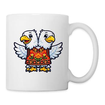 Albanie chemise drapeau aigle vacances balkanique cadeau - Mug blanc - blanc - Droite