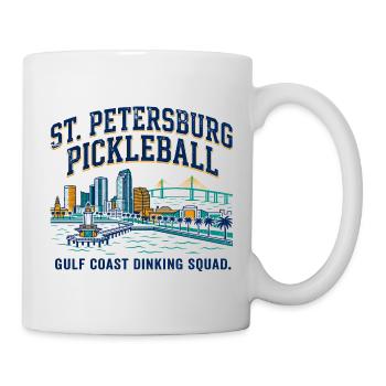Naples Florida Skyline With Pickleball Theme - Mug - white - Right