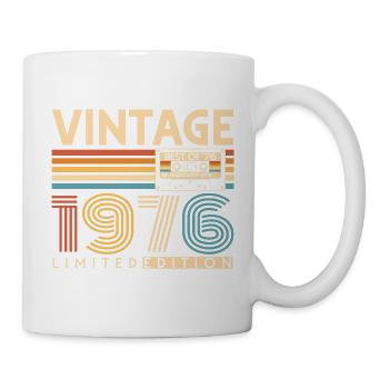 50 ans 50 ans 1976 Vintage Né - Mug blanc - blanc - Droite