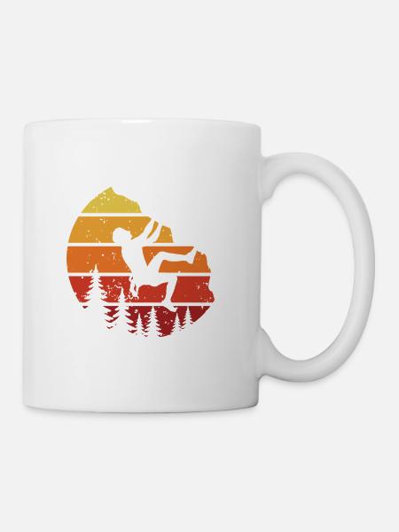 Klettern Bouldern Kletterer Felsklettern Boulderer - Tasse - Weiß
