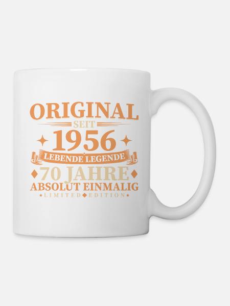 Original 1956 Jahrgang geboren 70. Geburtstag - Tasse - Weiß