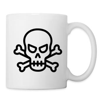 tête de mort pirate - Mug blanc - blanc - Droite